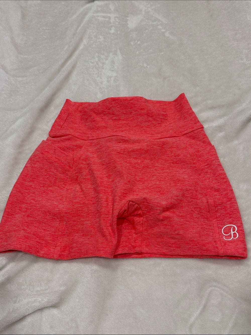 Bombshell Sportswear Coral High-Waist Bike Shorts